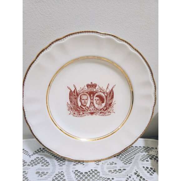 1951 Cassidian 22K Gold British Royal Visit to Canada Plate - Picture 3 of 10